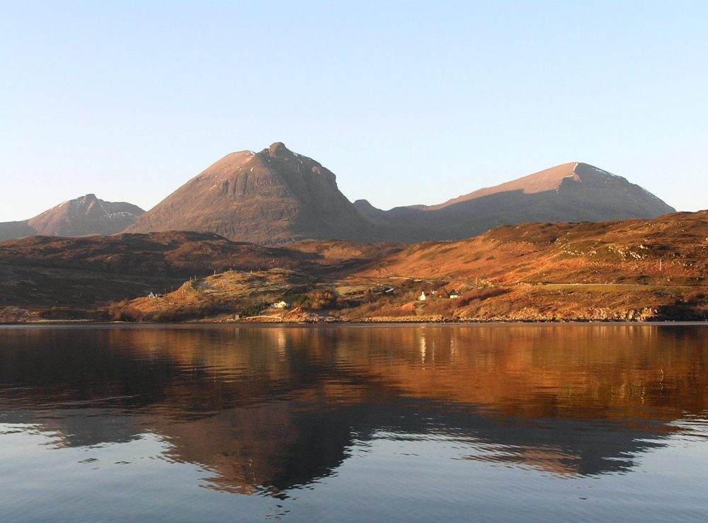 Quinag from Loch Glencoul